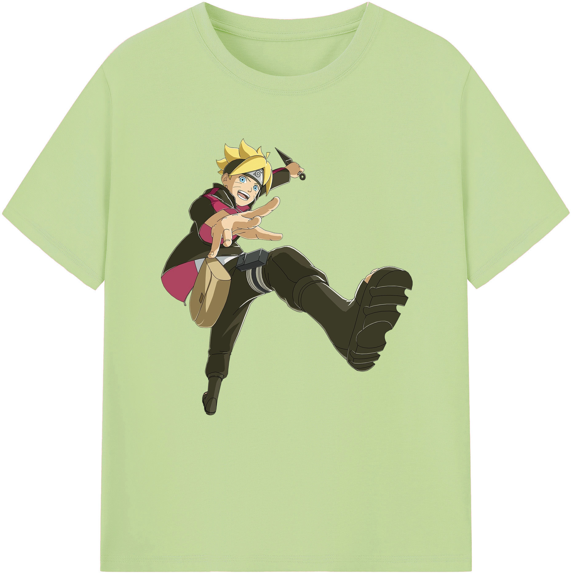 （画像用） NARUTO -ナルト- うずまき ボルト Uzumaki Boruto 綿100％半袖Tシャツ（フロントプリント）